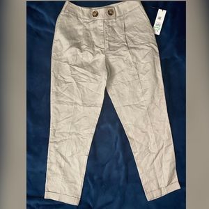 Calvin Klein tan pants.